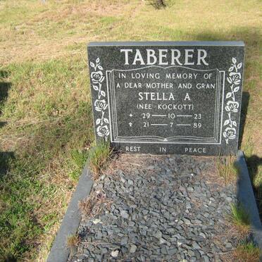 TABERER Stella A. nee KOCKOTT 1923-1989