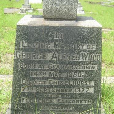WOOD George Alfred 1850-1922 &amp;  Florence Elizabeth STENHOUSE 1952-1940