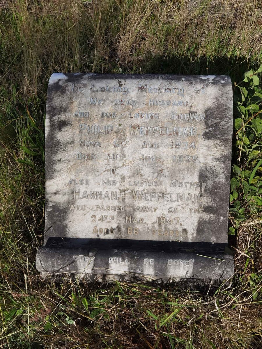 WEPPELMAN Philip 1874-1939 &amp; Hannah -1947