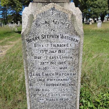 WATCHAM Henry Stephen 1851-1905 &amp; Jane Emily PRITCHARD 1855-1930