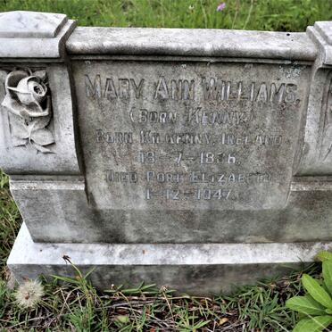 WILLIAMS Mary Ann nee KENNY 1886-1947