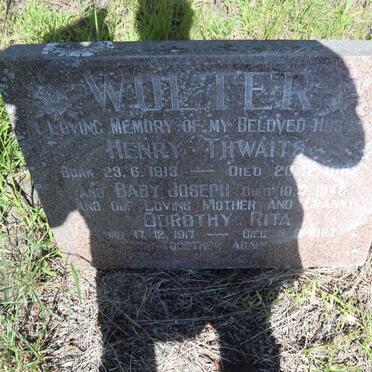 WOLTER Henry Thwaits 1913-1982 &amp; Dorothy Rita 1917-1987 :: WOLTER Joseph -1946