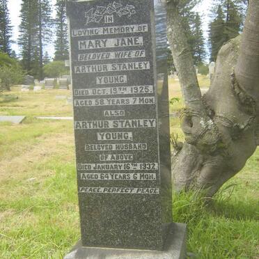 YOUNG Arthur Stanley -1932 &amp; Mary Jane -1925