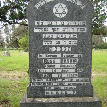 BASKIR Rose nee SCHARPH -1944       
