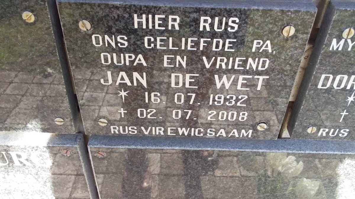 WET Jan, de 1932-2008