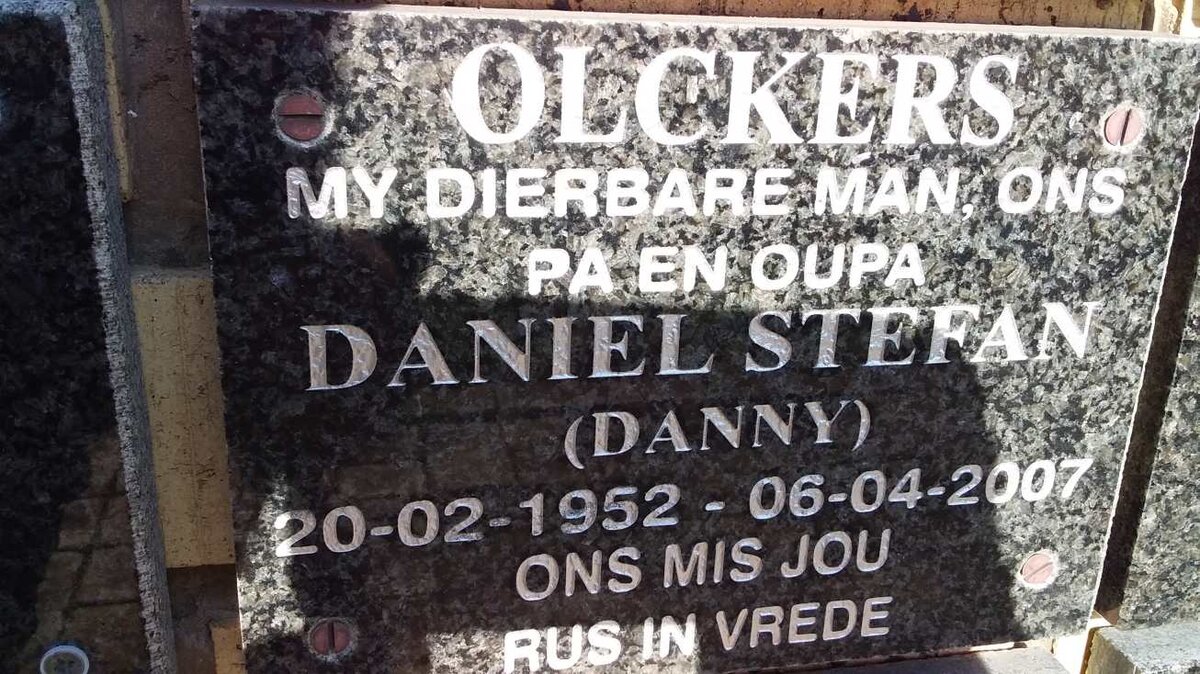 OLCKERS Daniel Stefan 1952-2007