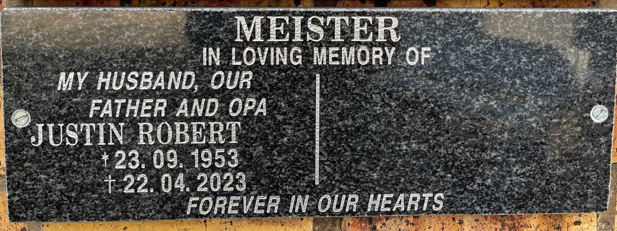 MEISTER Justin Robert 1953-2023