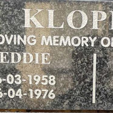 KLOPPER Victor Roy 1949-2000 :: KLOPPER Freddie 1958-1976