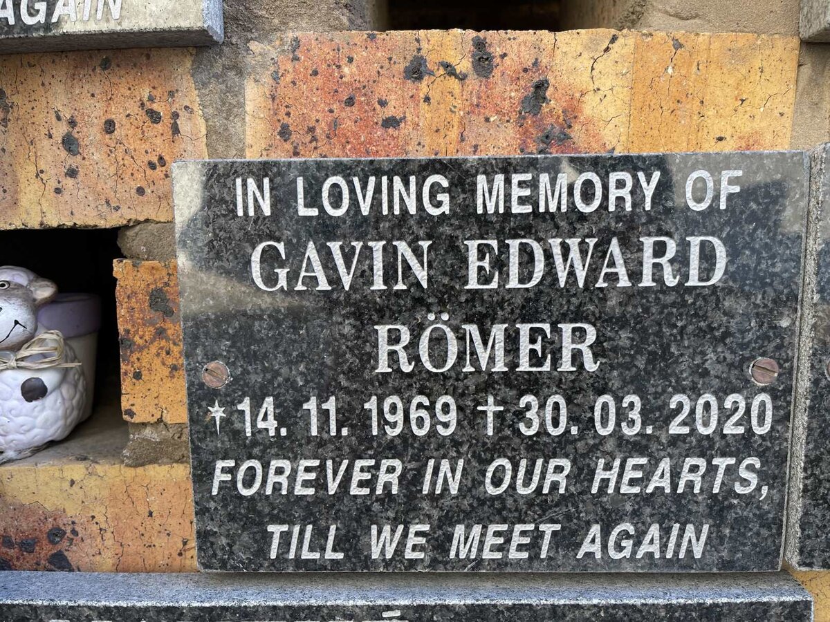 ROMER Gavin Edward 1969-2020