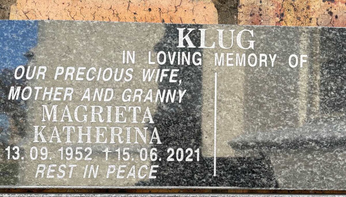 KLUG Magrieta Katherina 1952-2021