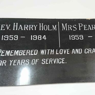 HOLM Harry 1959-1984 &amp; Pearl 1959-1992