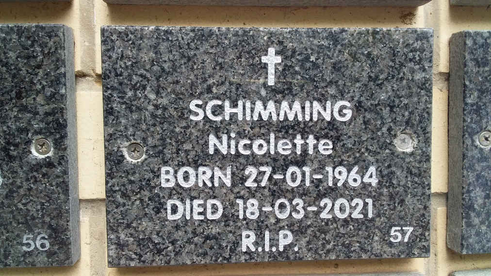 SCHIMMING Nicolette 1964-2021