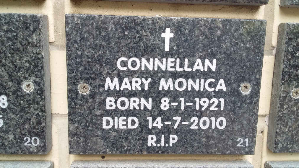 CONNELLAN Mary Monica 1921-2010