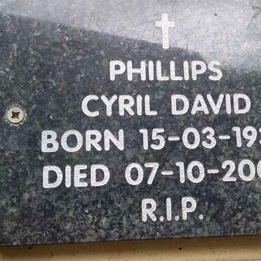 PHILLIPS Cyril David 1932-2009