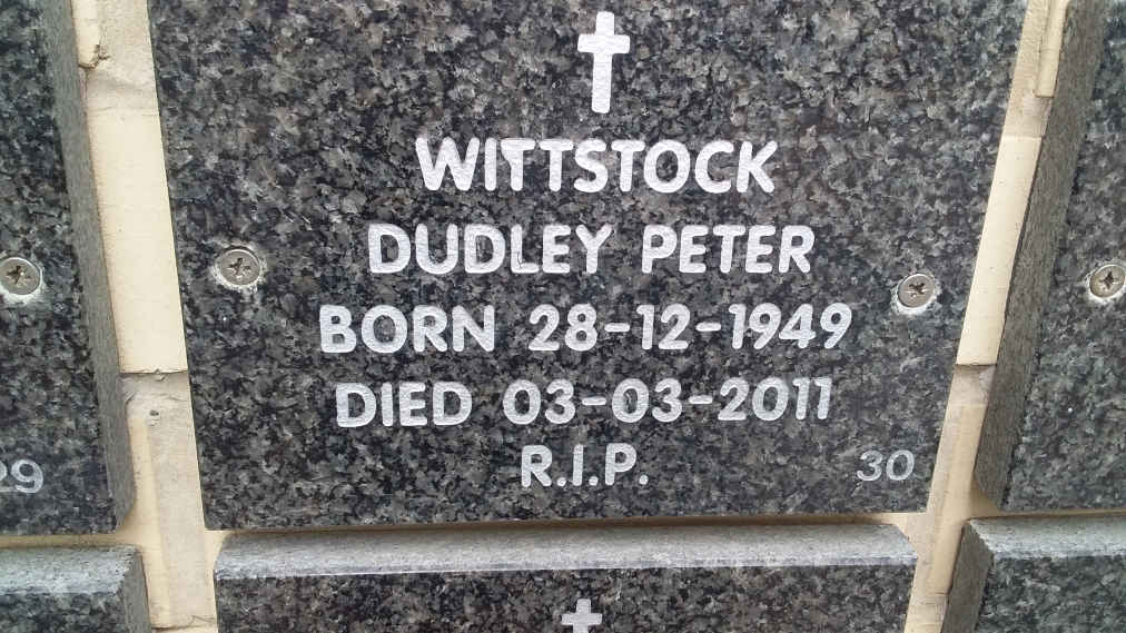 WITTSTOCK Dudley Peter 1949-2011
