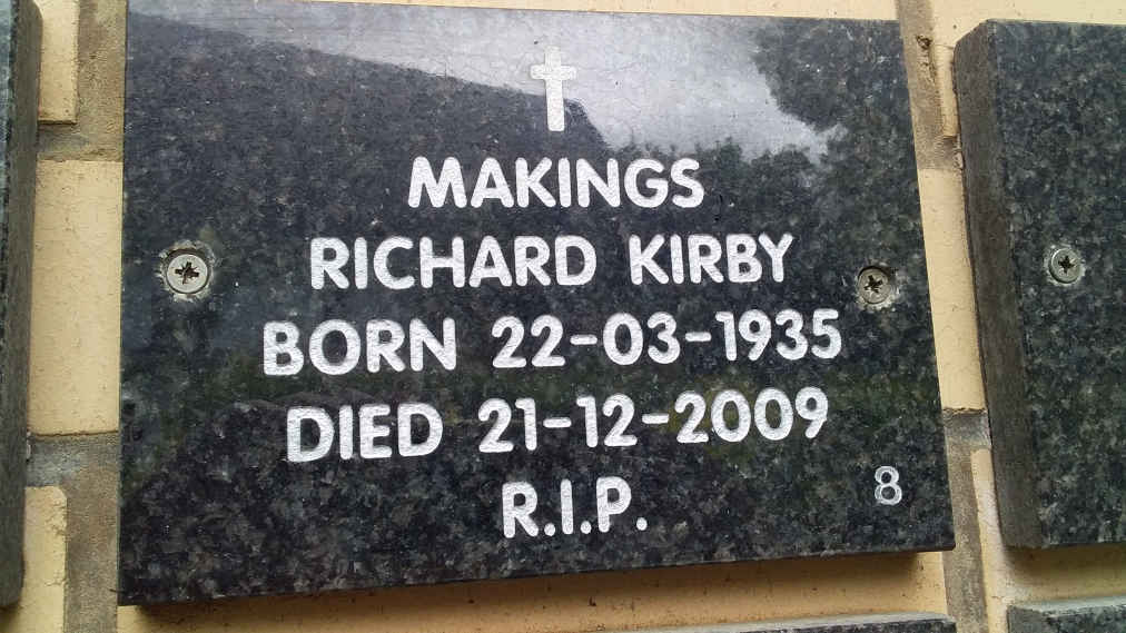 MAKINGS Richard Kirby 1935-2009