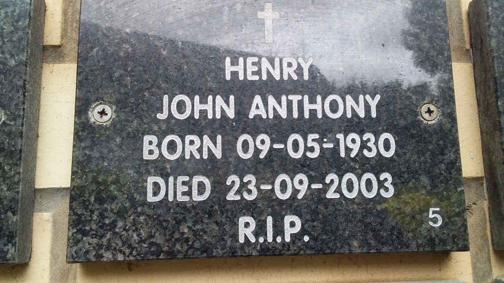 HENRY John Anthony 1930-2003