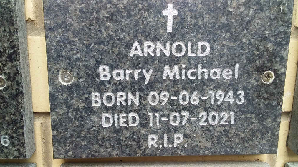 ARNOLD Barry Michael 1943-2021