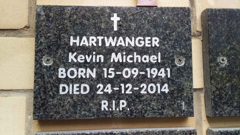 HARTWANGER Kevin Michael 1941-2014