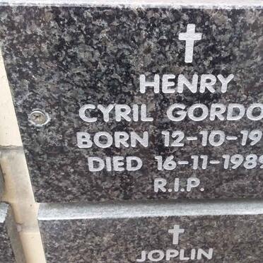 HENRY Cyril Gordon 1919-1989