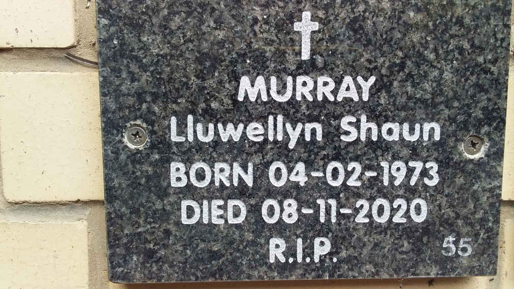 MURRAY Lluwellyn Shaun 1973-2020