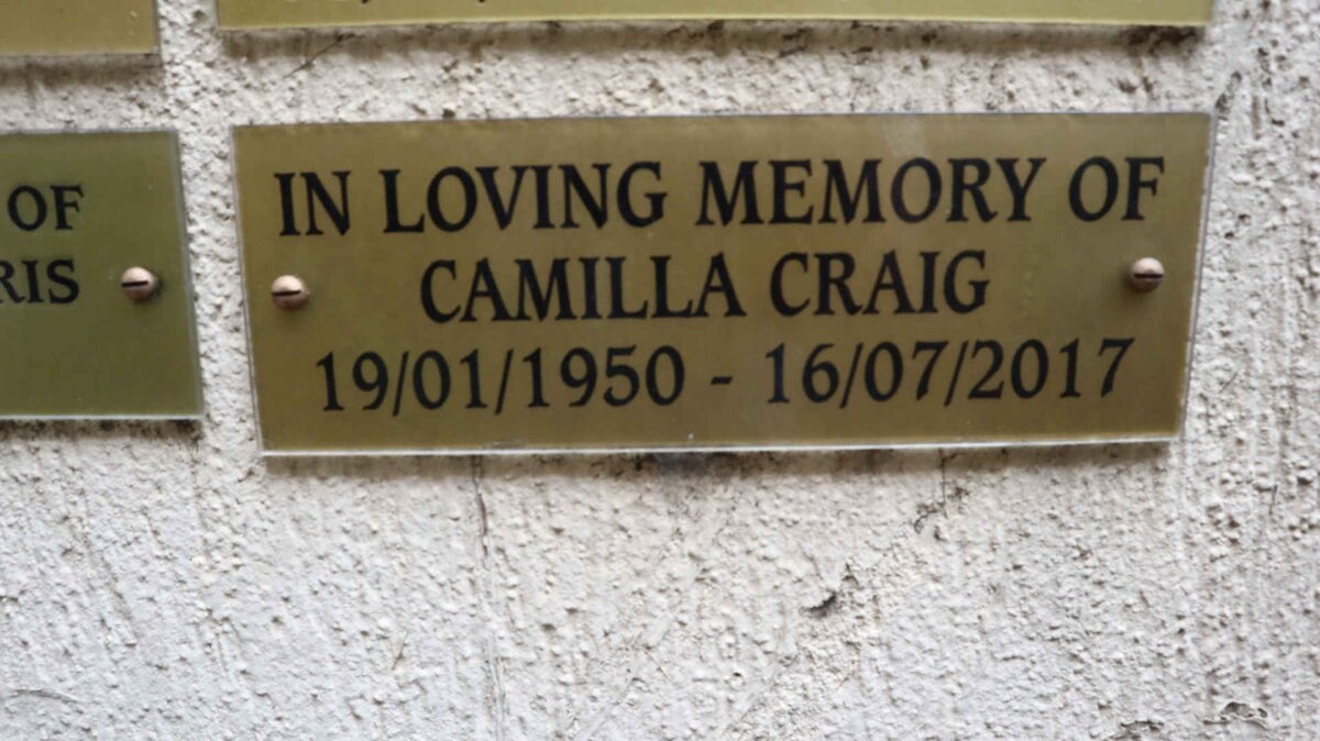 CRAIG Camilla 1950-2017