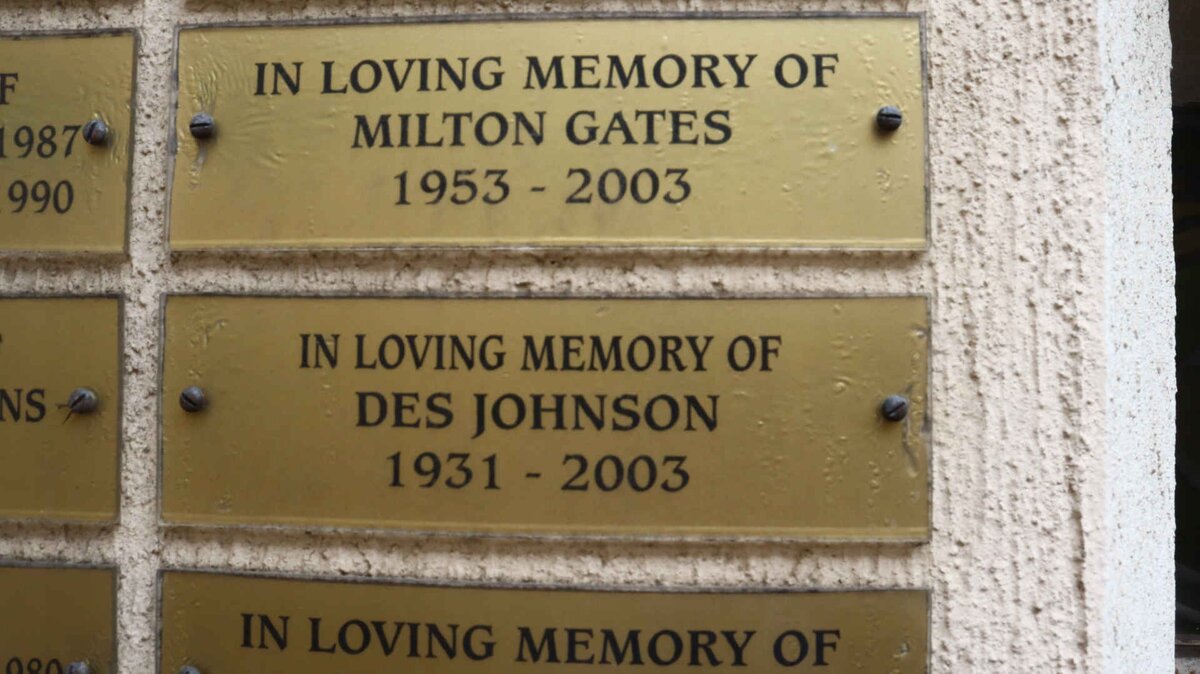 GATES Milton 1953-2003 :: JOHNSON Des 1931-2003