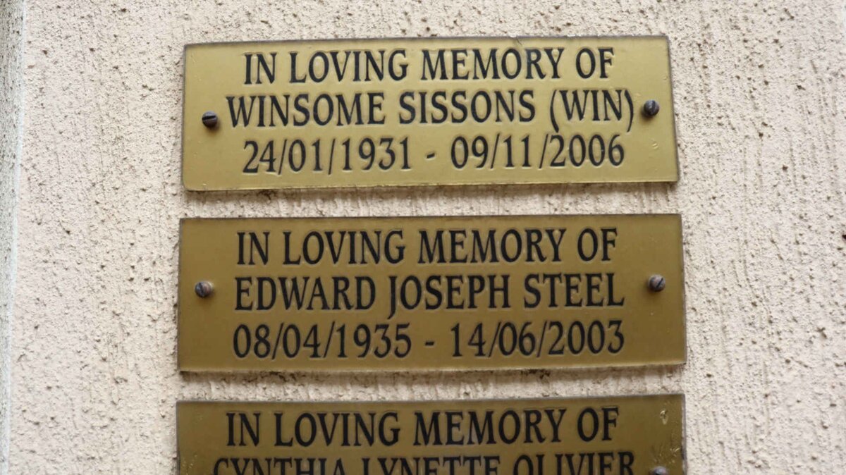 SISSONS Winsome 1931-2006 :: STEEL Edward Joseph 1935-2003