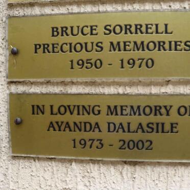 SORRELL Bruce 1950-1970 :: DALASILE Ayanda 1973-2002