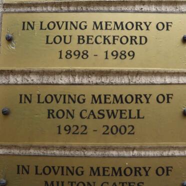 BECKFORD Lou 1898-1989 :: CASWELL Ron 1922-2002