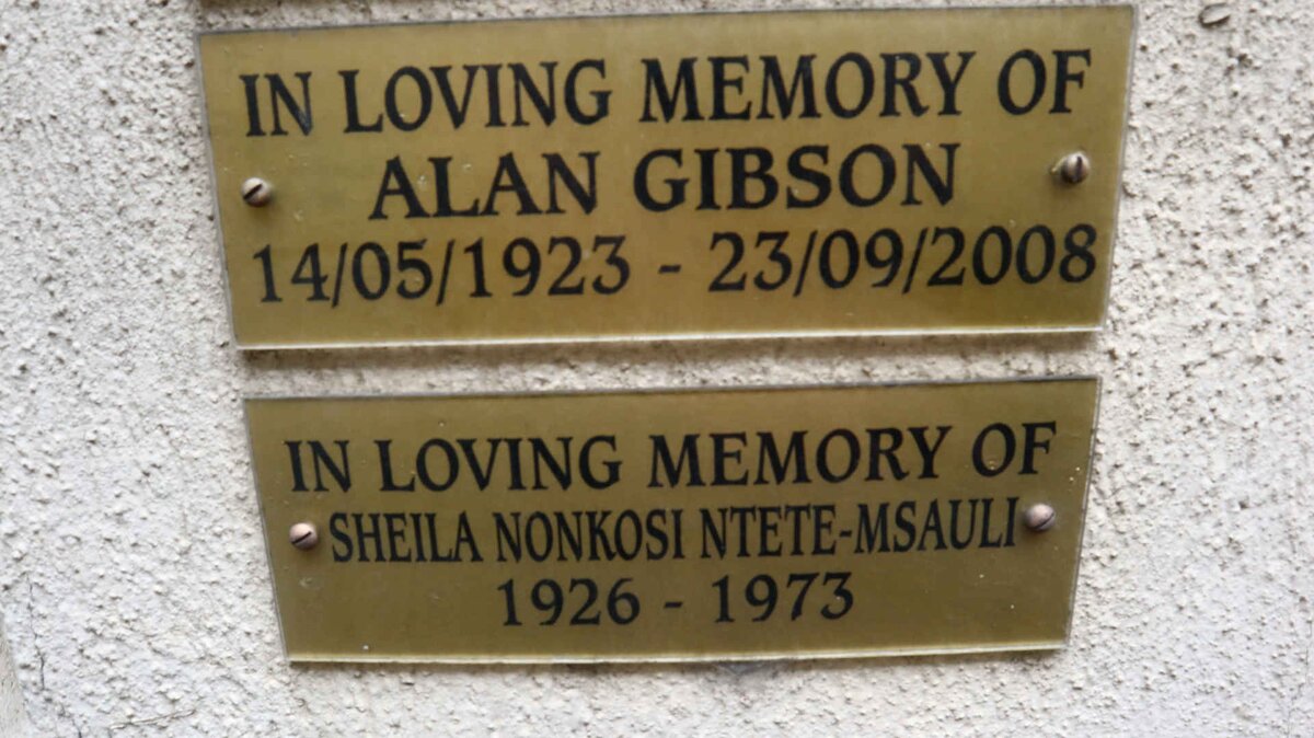 GIBSON Alan 1923-2008 :: NTETE-MSAULI Sheila Nonkosi 1926-1973