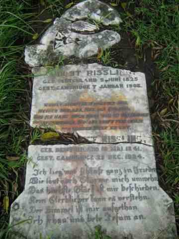 RISSLING August 1825-1908 &amp; Wilhelmine 1841-1924