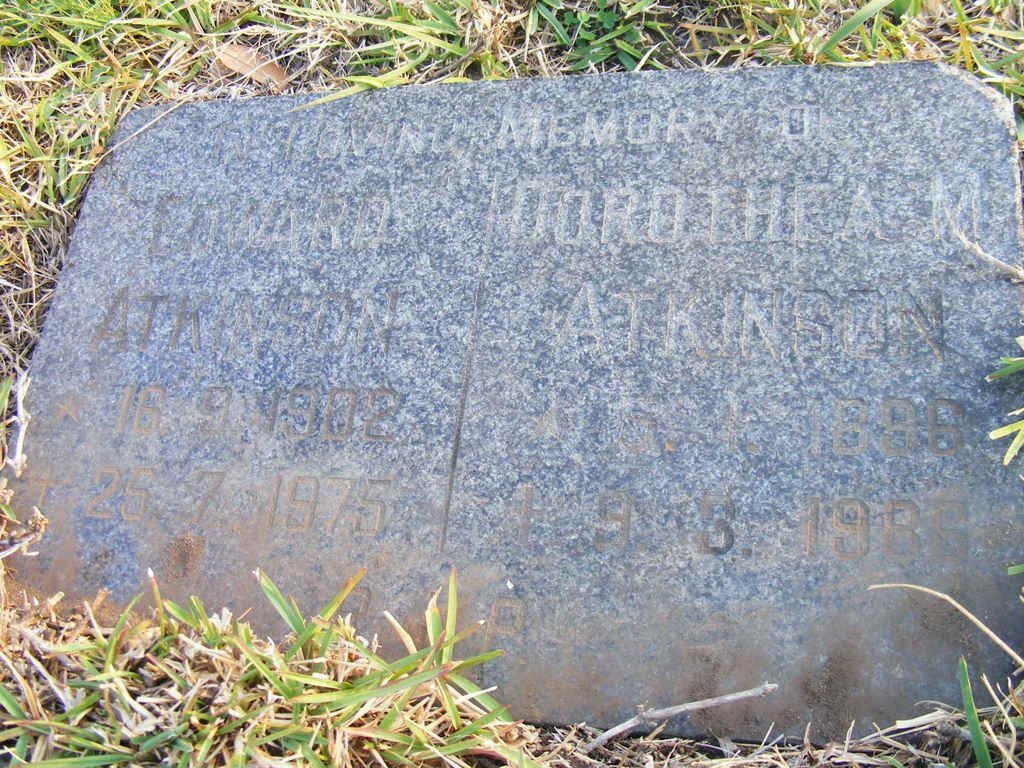 ATKINSON Edward 1902-1975 &amp; Dorothea M. 1896-1986