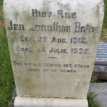 BOTHA Jan Jonathan 1912-1935