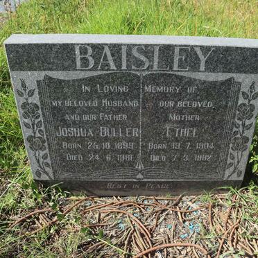BAISLEY Joshua Buller 1899-1981 &amp; Ethel 1904-1982