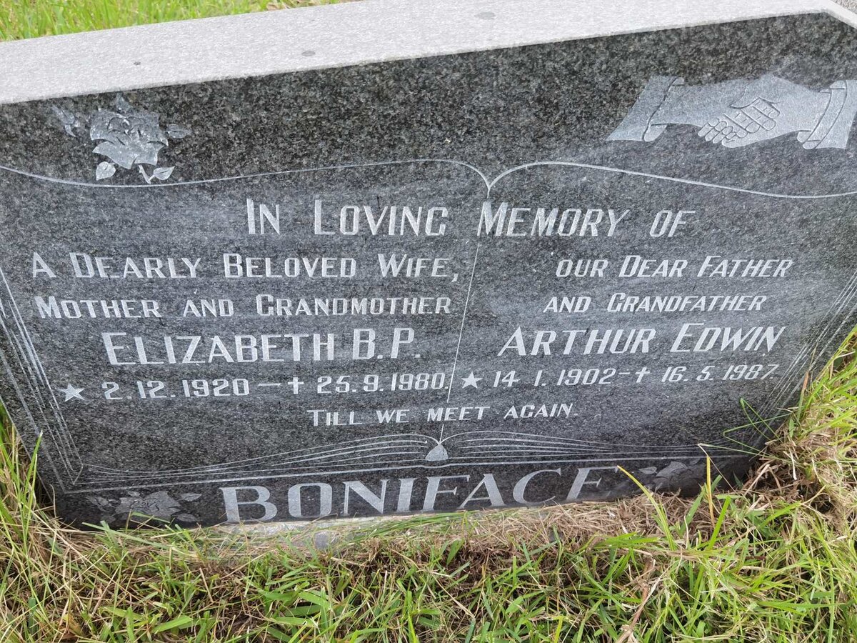 BONIFACE Arthur Edwin 1902-1987 &amp; Elizabeth B.P. 1920-1980