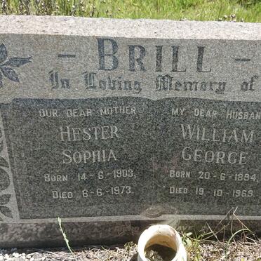 BRILL William George 1894-1969 &amp; Hester Sophia 1903-1973