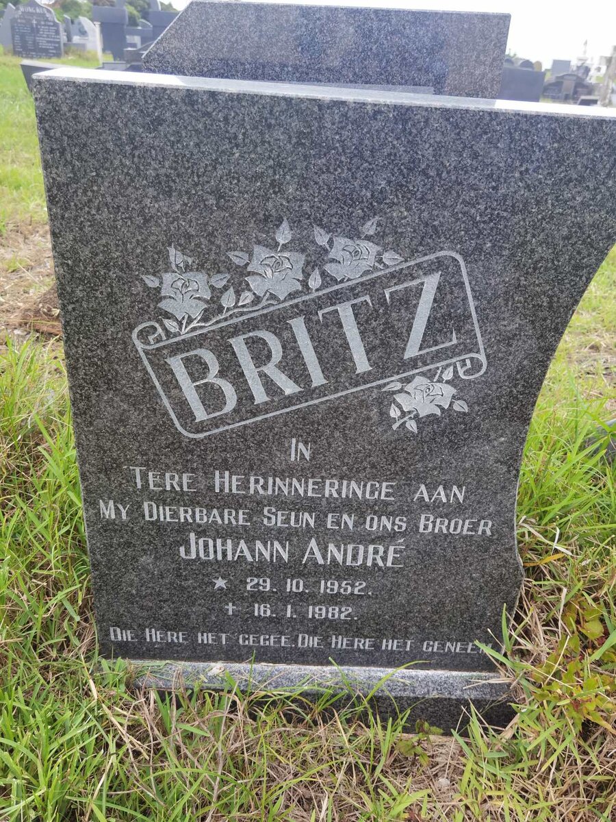 BRITZ Johann André 1952-1982