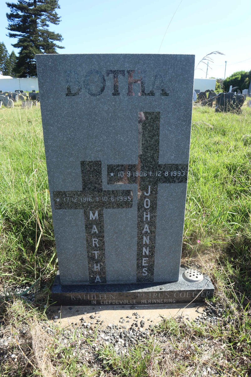 BOTHA Johannes 1906-1993 &amp; Martha 1916-1995