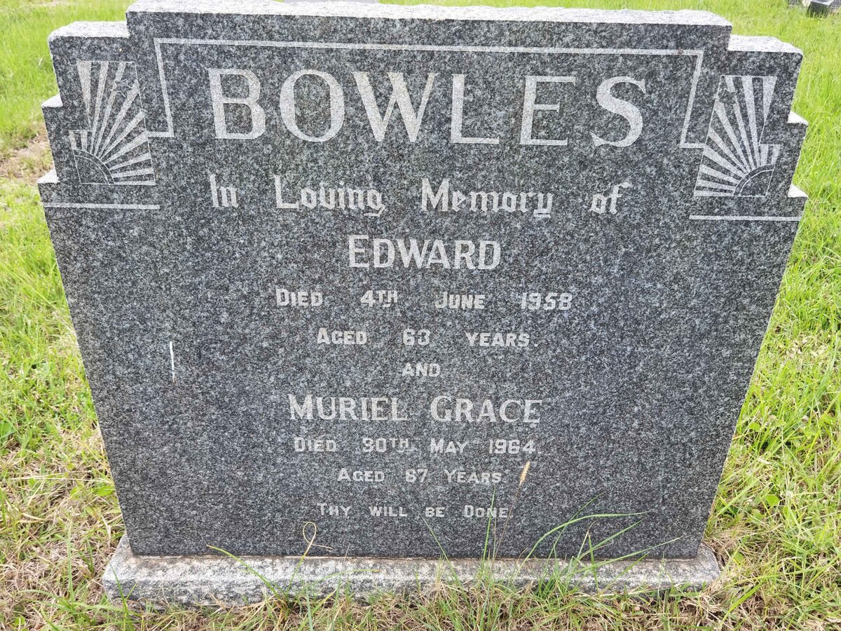 BOWLES Edward -1958 &amp; Muriel Grace -1964