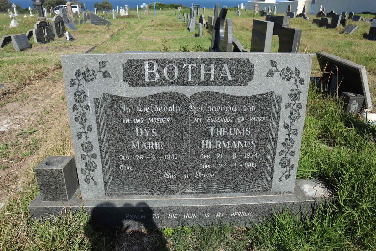 BOTHA Theunis Hermanus 1934-1989 &amp; Dys Marie 1940-