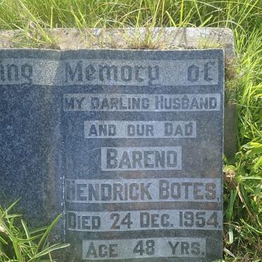BOTES Barend Hendrick -1954