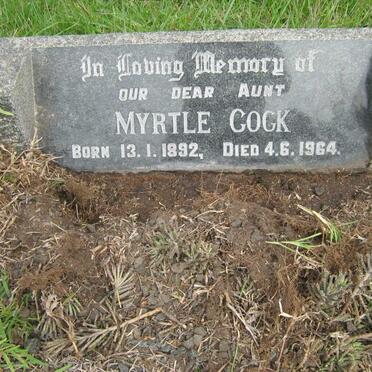 COCK Myrtle 1892 - 1964