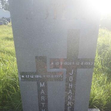 COETZEE Johannes Petrus 1906-1993 &amp; Martha Kathleen 1916-1995