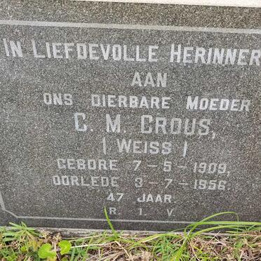 CROUS C.M. nee WEISS 1909-1956