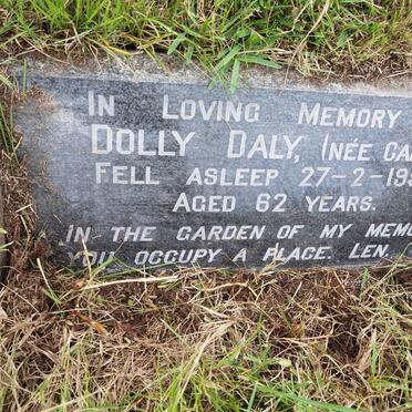 DALY Dolly nee CAREY -1958