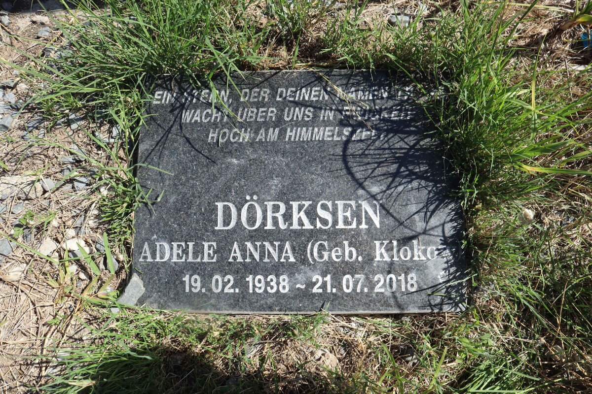 DORKSEN Adele Anna nee KLOKOW 1938-2018