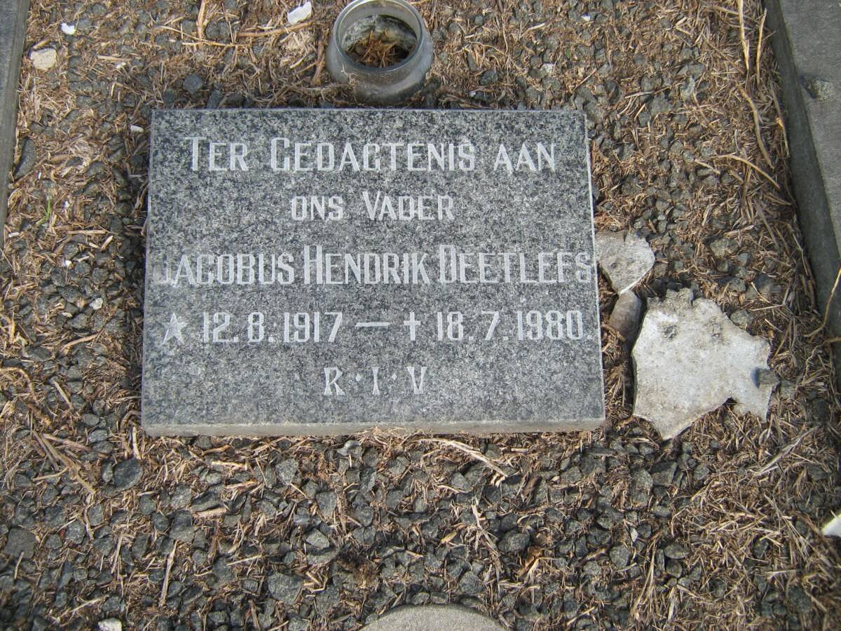 DEETLEFS Jacobus Hendrik 1917-1980