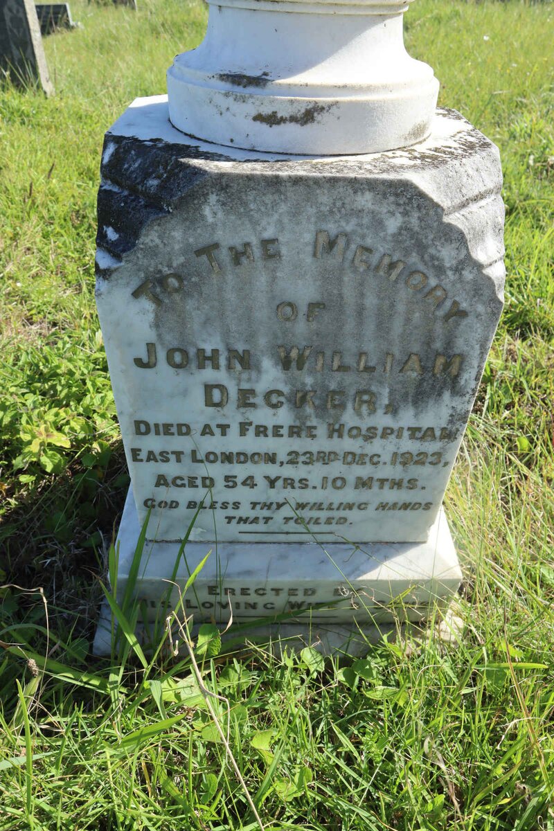 DECKER John William -1923