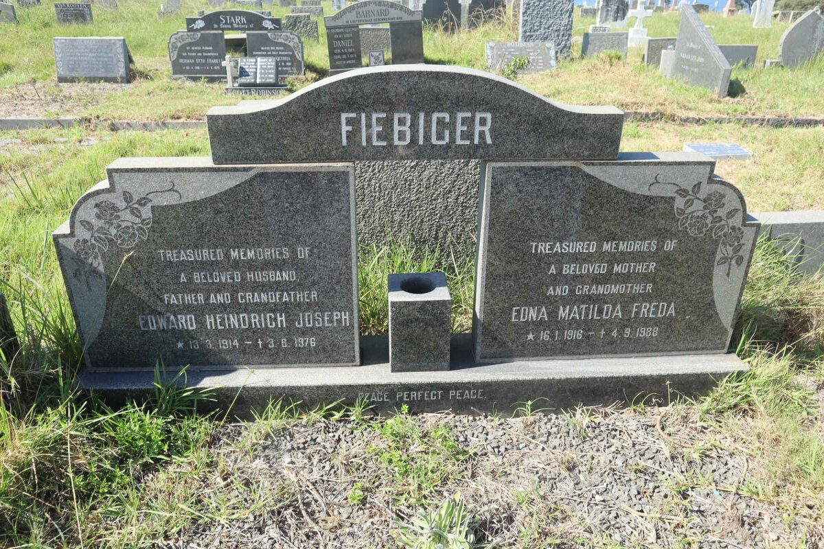 FIEBIGER Edward Heindrich Joseph 1914-1976 &amp; Edna Matilda Freda 1916-1988